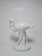 CLUB Фарфоровая статуэтка "Цапля", Румыния,  13см х 9см, 1960-70гг.  