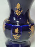 Bareuther Waldsassen Bavaria Ваза кобальт, темно-синий фарфор с позолоченным цветочным декором, 19,5 x 12,5 см, Германия, 1960-70гг.
