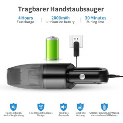 zggzerg zggzerg Akku-Handstaubsauger 6000 Pa Autostaubsauger fur Auto 2000mAh Batterien  Беспроводной ручной пылесос zggzerg 6000 Па, автомобильный пылесос для автомобиля, аккумуляторы 2000 мАч