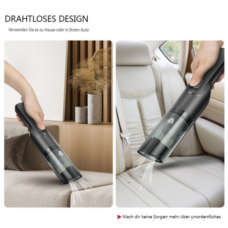 AUDEW AUDEW Akku-Handstaubsauger, 100W Kabellos Handstaubsauger 3900PA mit 1 HEPA-Filter fur Auto, Haus  Беспроводной ручной пылесос AUDEW, беспроводной ручной пылесос мощностью 100 Вт 3900PA с 1 HEPA-фильтром для автомобиля и дома