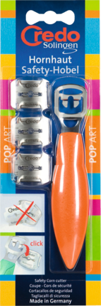 Credo Hornhaut Safety Hobel Нож для срезания роговицы на ногах Safety Pop Art, 1 шт