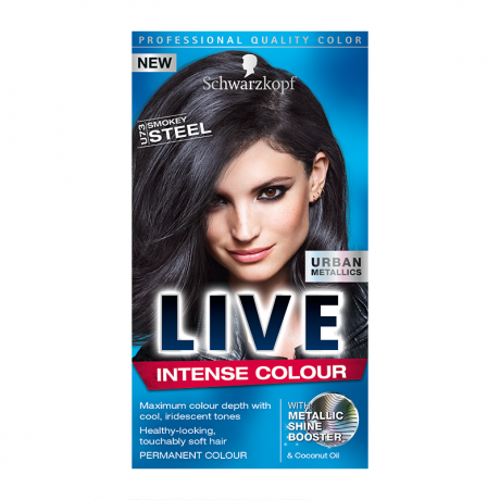 Schwarzkopf Live Intense Colour Urban Metallics U73 Smoky STEEL Permanent, Краска для волос