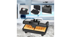 Clatronic Clatronic Waffelautomat WA 3606, Waffeleisen schwarz/edelstahl, 800 Watt  schwarz/edelstahl Вафельница Clatronic WA 3606, вафельница черная/нержавеющая сталь, 800 Вт