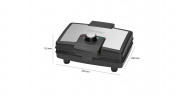 Clatronic Clatronic Waffelautomat WA 3606, Waffeleisen schwarz/edelstahl, 800 Watt schwarz/edelstahl Вафельница Clatronic WA 3606, вафельница черная/нержавеющая сталь, 800 Вт
