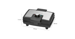 Clatronic Clatronic Waffelautomat WA 3606, Waffeleisen schwarz/edelstahl, 800 Watt  schwarz/edelstahl Вафельница Clatronic WA 3606, вафельница черная/нержавеющая сталь, 800 Вт