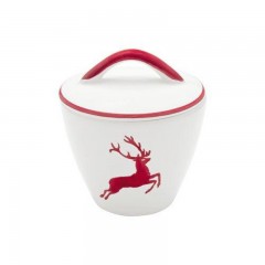 Gmundner Keramik Gmundner Keramik Rubinroter Hirsch Zuckerdose Gourmet d: 9 cm / h: 10,5 cm Керамическая сахарница Gmundner Ruby Red Deer Gourmet d: 9 см / высота: 10,5 см