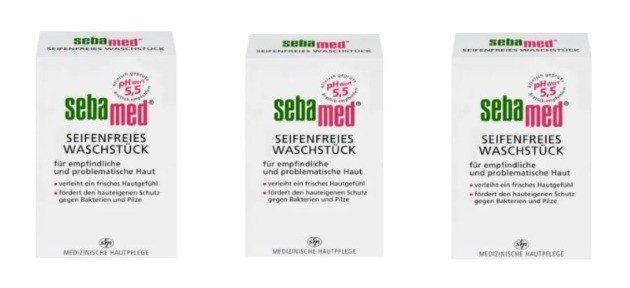 sebamed Seifenstück seifenfrei, 150 g средство для умывания гипоаллергенное, без мыла, Набор 3 шт. x 150 г 