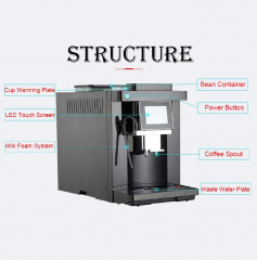COLET Coffee Maschine COLET Coffee Maschine Kaffeevollautomat Kaffeevollautomat CLT-Q007, Kaffee, Espresso, Cappuccino, auf Knopfdruck, Selbstreinigungsfunktion  Кофемашина COLET полностью автоматическая кофемашина CLT-Q007, кофе, эспрессо, капучино, нажа