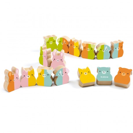 DJECO Kleinkind-Lernspielzeug Tiny-up Domino Развивающая игрушка для малышей Tiny-up Domino