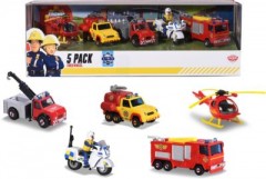 Dickie Toys Feuerwehrmann Sam 5er Set Die-Cast-Fahrzeuge Пожарный Сэм Набор из 5 литых автомобилей