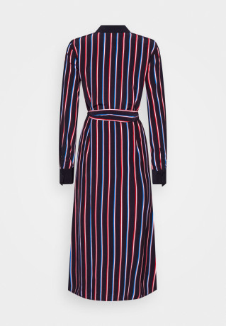 Tommy Hilfiger STRIPE MIDI DRESS Shirt dress mini pop ПЛАТЬЕ МИДИ В ПОЛОСКУ Платье-рубашка мини поп