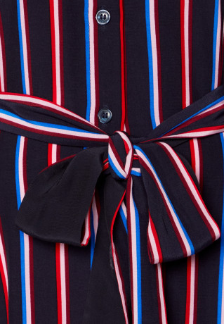 Tommy Hilfiger STRIPE MIDI DRESS Shirt dress mini pop ПЛАТЬЕ МИДИ В ПОЛОСКУ Платье-рубашка мини поп