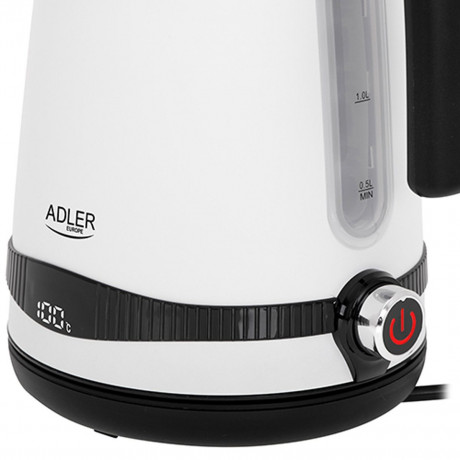 Adler Adler Wasserkocher AD 1295w, 1,7 Liter, 2200 Watt, LCD-Anzeige, 7 Stufen Temperaturregelung Чайник Adler AD 1295w, 1,7 литра, 2200 Вт, LCD дисплей, 7 уровней регулировки температуры
