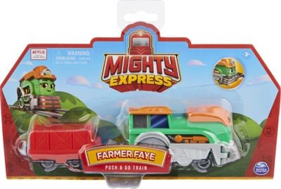 Spin Master Mighty Express Farm-Frieda Push-and-Go Zug mit Guterwaggon Поезд Mighty Express Farm-Frieda Push-and-Go с товарным вагоном