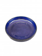 Тарелка декоративная винтажная Murano, синее стекло, 19.5 см, Италия, 1970-80гг.