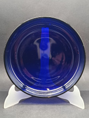 Тарелка декоративная винтажная Murano, синее стекло, 19.5 см, Италия, 1970-80гг.