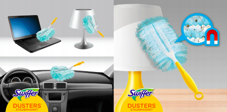 Swiffer  Staubmagnet Nachfullpack 18 St, Свиффер Сменные салфетки-насадки для магнитной щетки, 18 штук