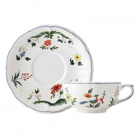 Gien Fayencerie Gien 'Oiseaux Paradis' Fruhstucks-Untertasse 18 cm Gien "Oiseaux Paradis" Блюдце для завтрака 18 см