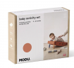 MODU Baby Activity Set for 0-1 jahre, Мягкий развивающий конструктор сенсорная игрушка для детей 0-1 год, 12 игровых активностей, безопасный EPP, оранжевый/зелёный