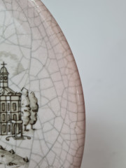 J.B. Rombach Karlsruhe Декоративная тарелка с изображением дворца Карлсруэ, 18 X 2 см, Германия, 1960-70гг.