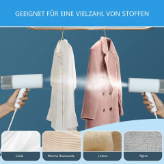 GelldG GelldG Dampfburste Steamer Dampfglatter, 1000 W Dampfburste Reisebugeleisen Mini blau Паровая щетка GelldG, отпариватель для разглаживания пара, дорожный мини-утюг с паровой щеткой мощностью 1000 Вт