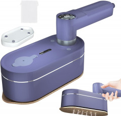 EUARY EUARY Reise-Dampfbugeleisen Reise Bugeleisen Mini Kabellos Dampfbugeleisen Klein 1200W 120ML, LED Display 20s Quick Heating Iron Steamer fur Zuhause und Unterwegs Grau Дорожный паровой утюг EUARY Дорожный утюг Мини-беспроводной паровой утюг Маленьки