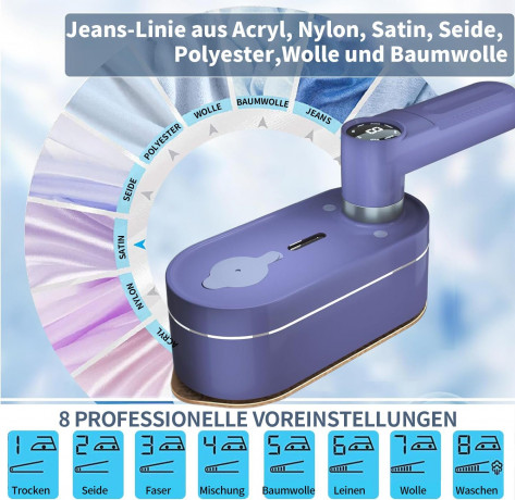 EUARY EUARY Reise-Dampfbugeleisen Reise Bugeleisen Mini Kabellos Dampfbugeleisen Klein 1200W 120ML, LED Display 20s Quick Heating Iron Steamer fur Zuhause und Unterwegs Grau Дорожный паровой утюг EUARY Дорожный утюг Мини-беспроводной паровой утюг Маленьки