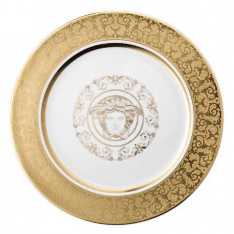 Rosenthal meets Versace Rosenthal Versace Medusa Gala Gold Platzteller 30 cm Rosenthal Versace Medusa Gala Золотая тарелка для зарядки 30 см