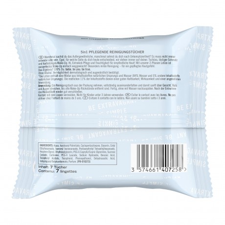 bebe 5in1 Pflegende Reinigungstucher Reisegrosse  Ухаживающие чистящие салфетки 5 в 1, дорожный размер