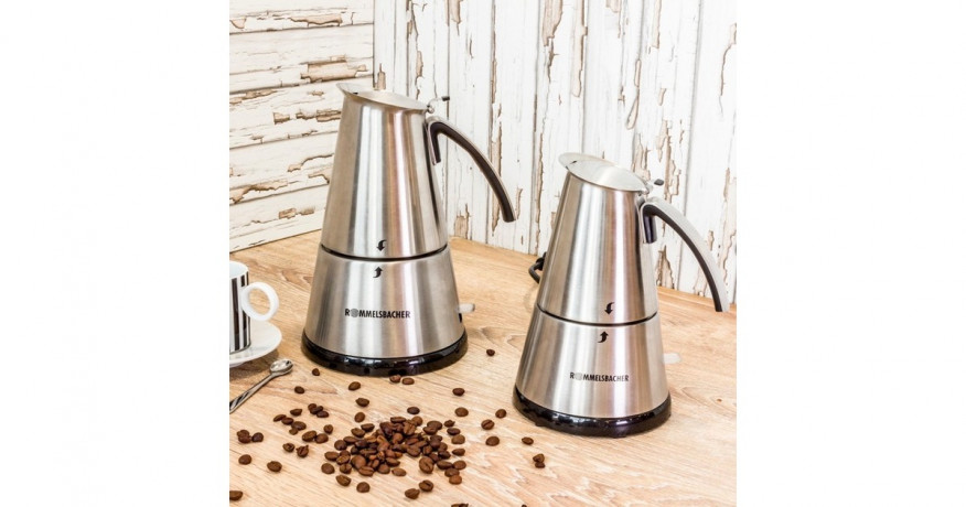 Rommelsbacher Rommelsbacher EKO 364/E Elpresso mini, Espressomaschine edelstahl edelstahl Rommelsbacher EKO 364/E Elpresso mini, кофемашина из нержавеющей стали