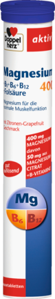Doppelherz Магний 400 + Витаминe B6 + B12 + фолиевая кислота Растворимые таблетки, 15 шт