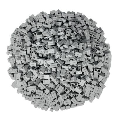 LEGO LEGO1x2 Mauersteine Hellgrau - 50 Stuck - Light bluish grey 98283 LEGO1x2 Bricks Light Grey — 50 штук — Светло-голубовато-серый 98283