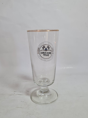 Бокалы пивные винтажные Brauerei Rapp, стекло, 5 шт. 18.5 см, 0.4 л., Германия, 1960-70гг.