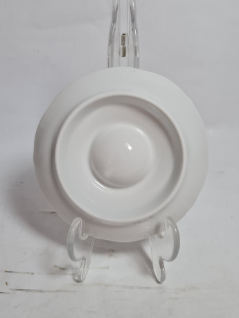 Подставка для яиц винтажная Bavaria, бело-красный декор, фарфор, 12 см, Германия, 1960-70гг.