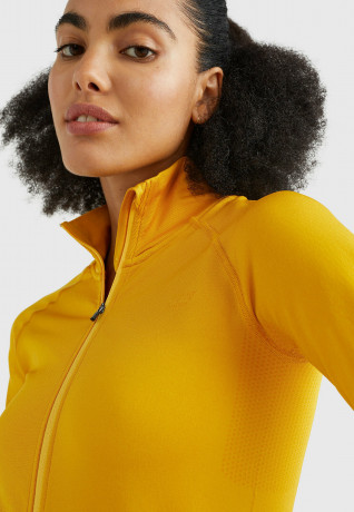 Tommy Hilfiger SPORT  LONG SLEEVE  Cardigan countryside yellow СПОРТИВНАЯ ПЛАТЬЯ С ДЛИННЫМ РУКАВОМ Кардиган сельский желтый