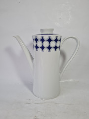 Набор для чая винтажный Mitterteich Bavaria, чайник и сахарница, с синим декором. фарфор, Германия, 1960-70гг.