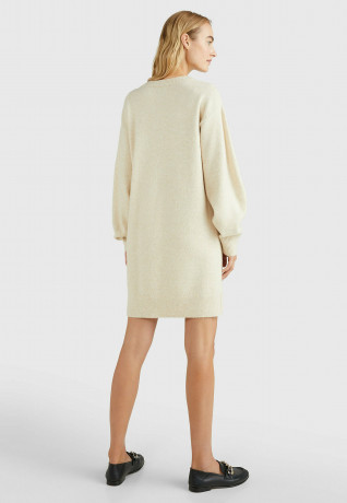 Tommy Hilfiger RELAXED FIT MONOGRAM  Jumper dress heathered oatmilk RELAXED FIT MONOGRAM Платье-джемпер овсяное молоко
