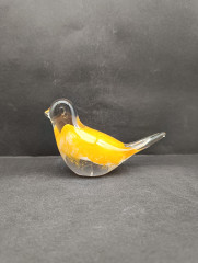 Статуэтка винтажная Leonardo "Желтая птичка", ручная работа, стекло, 14 х 9 см, Италия, 1970-80гг.