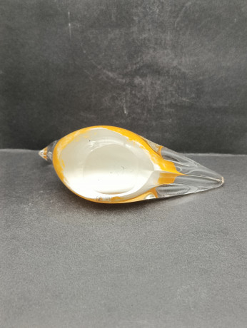 Статуэтка винтажная Leonardo "Желтая птичка", ручная работа, стекло, 14 х 9 см, Италия, 1970-80гг.