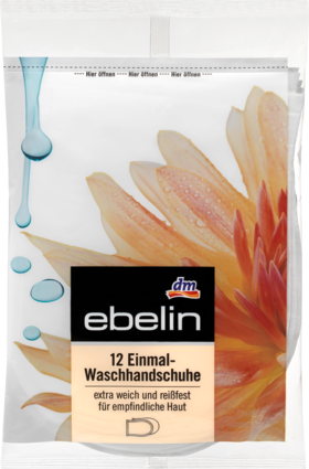 ebelin Einmal-Waschhandschuhe, 12 St Одноразовые перчатки стиральные, 12 шт