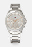 Tommy Hilfiger KENNEDY Chronograph watch silver-coloured/white KENNEDY Часы с хронографом серебристый/белый