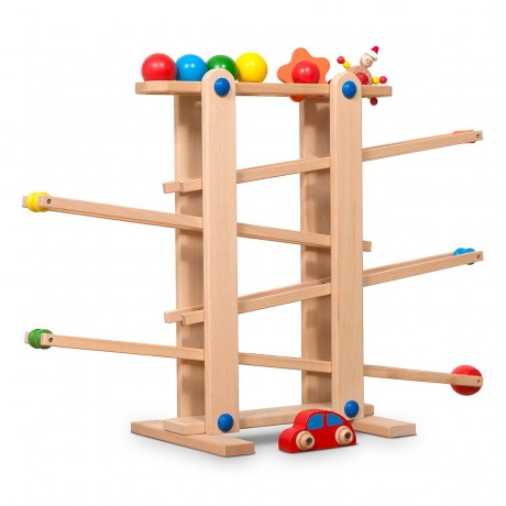 Coemo Kugelbahn Holz 7 mobile Teile Мраморная дорожка из дерева 7 подвижных частей