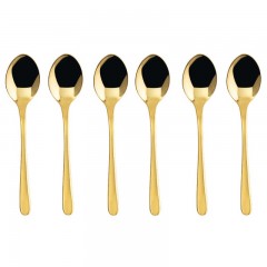 Sambonet Sambonet Taste - Edelstahl / PVD Gold Mokkaloffel-Set 6-tlg. Sambonet Taste - Набор ложек для мокко из нержавеющей стали / золота с PVD-покрытием, 6 предм.