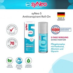 syNeo  Deo Roll-On Antitranspirant ohne Parfum, Шариковый Дезодорант антиперспирант с защитой от пота до 5 дней, 2 штуки х 50 мл 