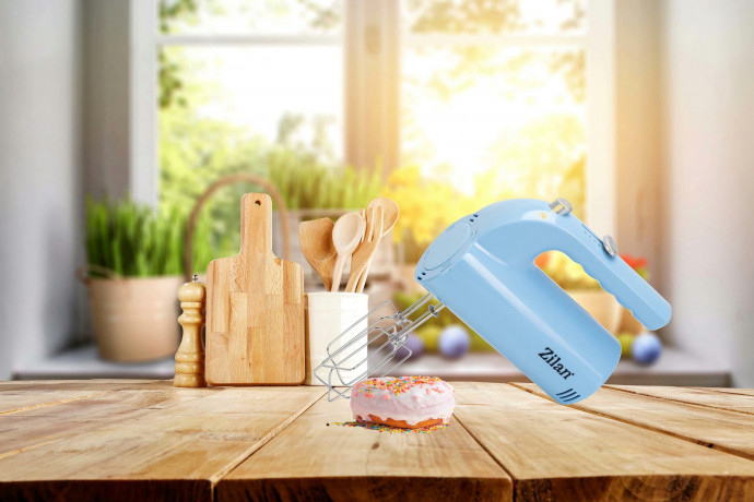 Zilan Zilan Handmixer ZLN-3161, 200 W, Edelstahl-Ruhrstabe Knethaken Ручной миксер Zilan ZLN-3161, 200 Вт, крюк для теста с стержнем из нержавеющей стали Ruhr