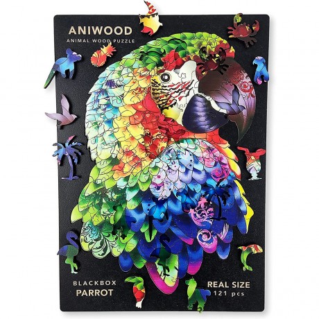 ANIWOOD Holz-Puzzle Papagei M (121 Teile) Деревянный пазл Parrot M (121 деталь)