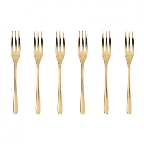 Sambonet Sambonet Taste - Edelstahl / PVD Gold Kuchengabel-Set 6-tlg. Sambonet Taste - Набор вилок для торта из нержавеющей стали / золота с PVD-покрытием, 6 шт.