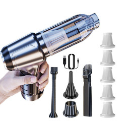 Hikeren Hikeren Akku-Handstaubsauger Akku-Staubsauger, abnehmbar, 120 W, ergonomischer Griff (silbergrau), Beutellos  Беспроводной ручной пылесос Hikeren Беспроводной пылесос со съемной эргономичной ручкой мощностью 120 Вт (серебристо-серый) без мешка