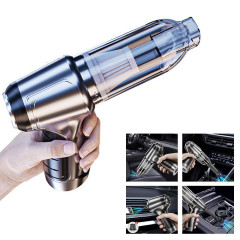 Hikeren Hikeren Akku-Handstaubsauger Akku-Staubsauger, abnehmbar, 120 W, ergonomischer Griff (silbergrau), Beutellos  Беспроводной ручной пылесос Hikeren Беспроводной пылесос со съемной эргономичной ручкой мощностью 120 Вт (серебристо-серый) без мешка