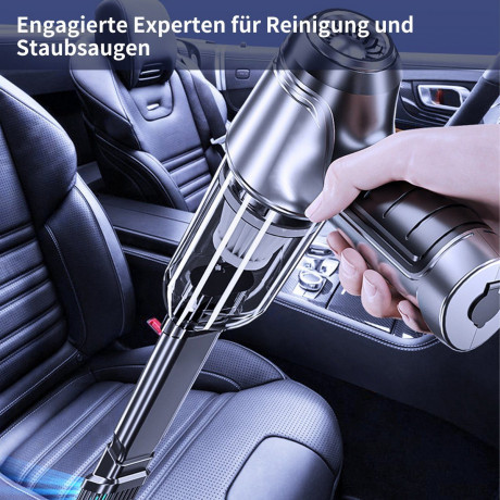 Hikeren Hikeren Akku-Handstaubsauger Akku-Staubsauger, abnehmbar, 120 W, ergonomischer Griff (silbergrau), Beutellos  Беспроводной ручной пылесос Hikeren Беспроводной пылесос со съемной эргономичной ручкой мощностью 120 Вт (серебристо-серый) без мешка